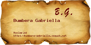 Bumbera Gabriella névjegykártya