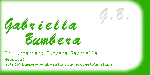 gabriella bumbera business card